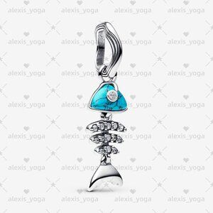 Pandora Turquoise-coloured Fishbone Dangle Charm